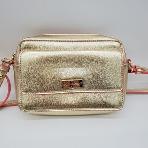 Lily Pulitzer gold crossbody purse